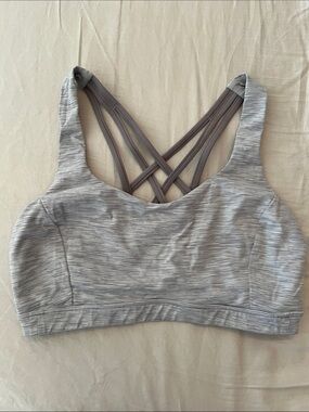 Lululemon Strappy Back Grey Sports Bra